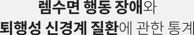 램수면 행동장애와 퇴행성 신경계질환에 관한 통계