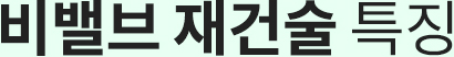 비밸브 재건술 특징